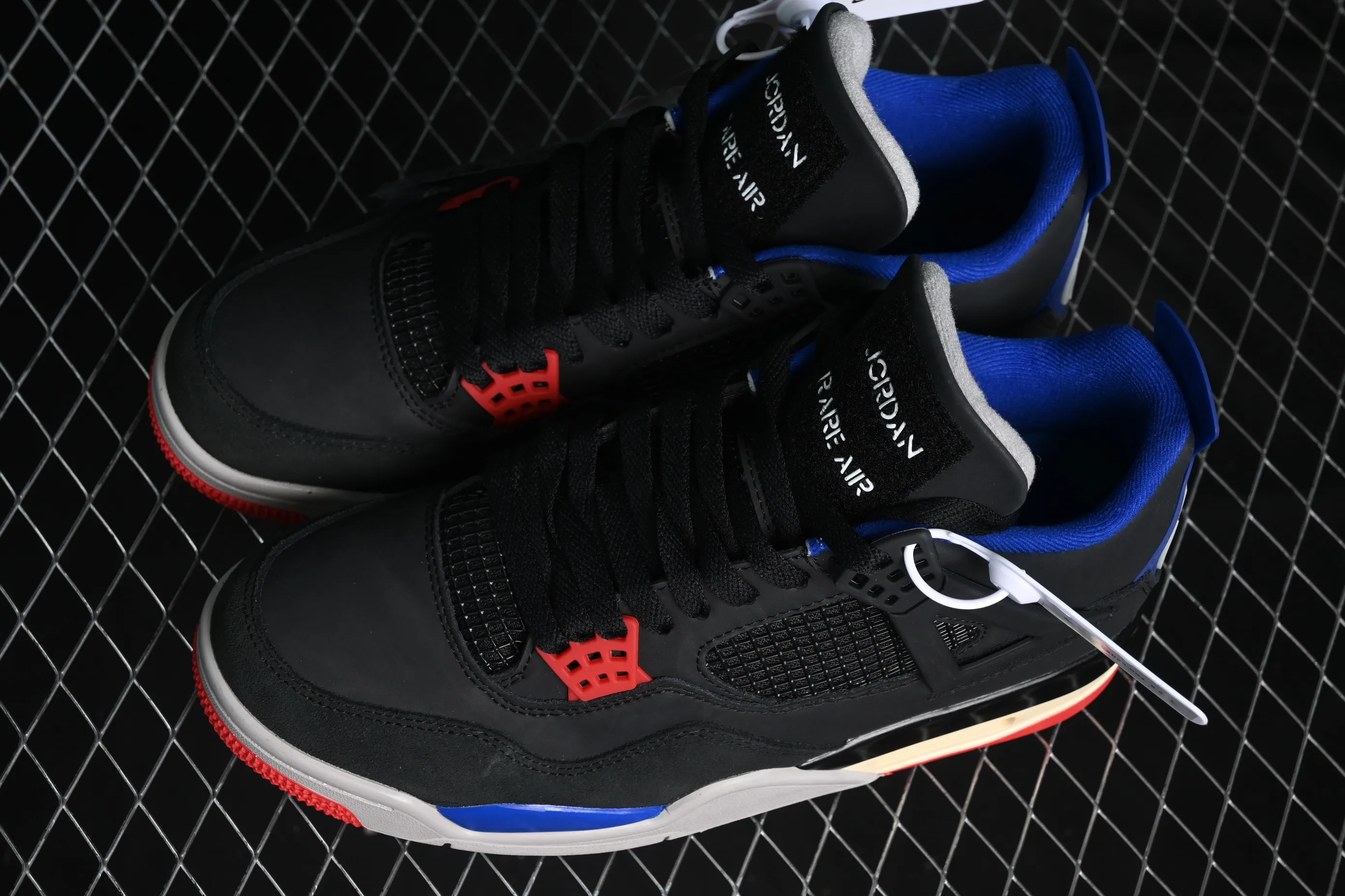 All categories Air Jordan Jordan series basketball shoes Air Jordan 4 Air Jordan 4 Retro "Lase" AJ4 Joe 4 black gray blue color FV5029-003